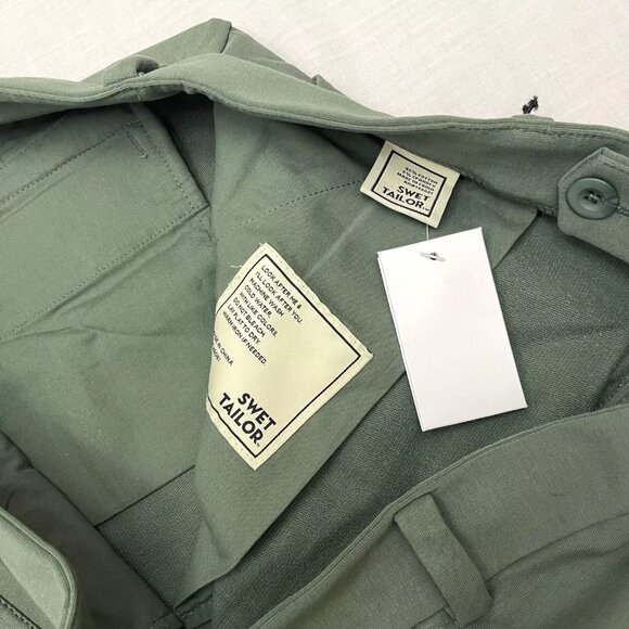 Swet Tailor Men's Olive Green The EveryDay Chino‎ Short NWT Size 29 - Picture 3 of 5